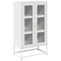 Hoge kast 68x39x123 cm staal wit - thumbnail