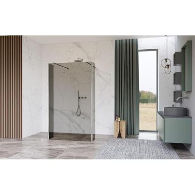 Fortifura Galeria Vrijstaande Inloopdouche - 90x200cm - Rookglas - antikalk - 8mm veiligheidsglas - wandsteunen - Chroom SW927766 2x/SW797938 Fortifura Galeria Vrijstaande Inloopdouche - 90x200cm - Rookglas - antikalk - 8mm veiligheidsglas - wandsteunen - Chroom SW927766 2x/SW797938