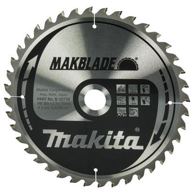 Makita Accessoires Zaagb. 260x30 40T - B-08981 - B-32770