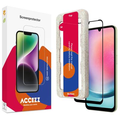 Accezz Gehard Glas Full Cover Screenprotector met applicator Samsung Galaxy A25 Smartphone screenprotector Transparant Accezz Gehard Glas Full Cover Screenprotector met applicator Samsung Galaxy A25 Smartphone screenprotector Transparant