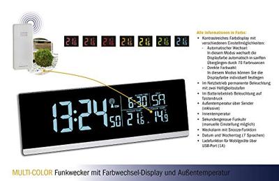 TFA Dostmann 60.2548.01 Wekker Zendergestuurd Zwart Alarmtijden 1 USB-aansluiting TFA Dostmann 60.2548.01 Wekker Zendergestuurd Zwart Alarmtijden 1 USB-aansluiting