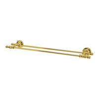 Dubbele Handdoekhouder Sapho Perla 64.5 cm Goud - thumbnail