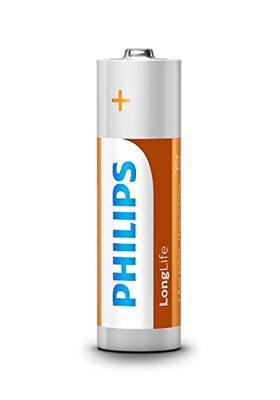 Philips longlife batterij zinc aa/r6, 12st.