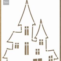 Marianne Design • craft stencil haunted house - thumbnail