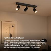 Brilliant Zwarte plafondspotJello 3-lichts - G99729/76 - thumbnail