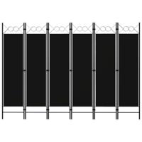 Kamerscherm met 6 panelen 240x180 cm zwart - thumbnail