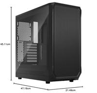 Fractal Design Focus 2 Black TG Clear Tint - thumbnail
