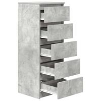 Dressoir met lades 37,5x35x99 cm spaanplaat betongrijs - thumbnail