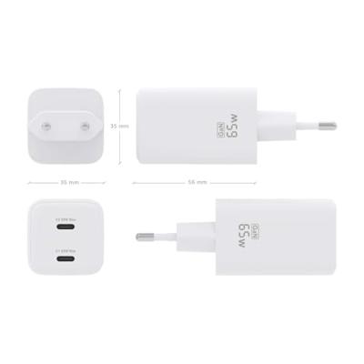 Oplader Aisens ASCH-65W2P039-W Wit 65 W (1 Stuks) Oplader Aisens ASCH-65W2P039-W Wit 65 W (1 Stuks)