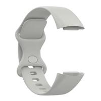 By Qubix - Compatible met Fitbit Charge 5 - Fitbit Charge 6 Sportbandje met dubbele lus - Steen grijs - Maat: S - Compatible fitbit bandje - thumbnail