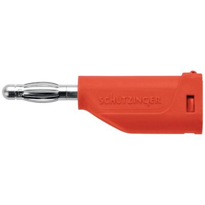 Schützinger Veerkorfstekker Stift-Ø: 4 mm Rood 1 stuk(s)