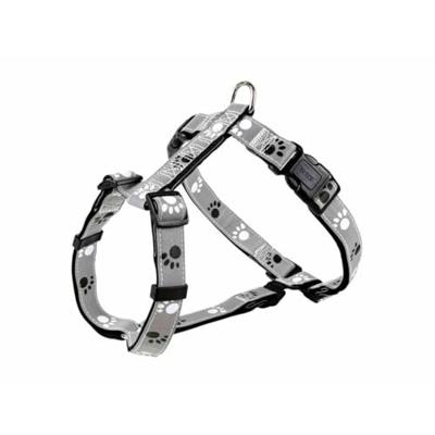 TRIXIE HONDENTUIG H-TUIG SILVER REFLECT ZWART / ZILVERGRIJS 50-75X2,5 CM