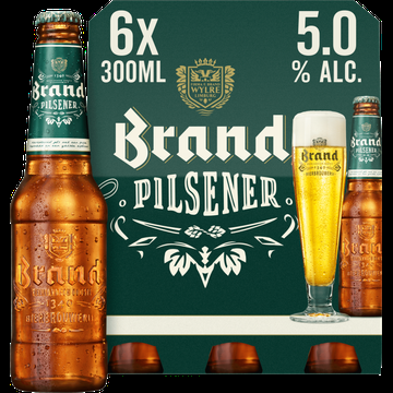 Brand Pilsener Bier Fles 6 x 300ml bij Jumbo