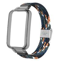 Braided nylon bandje met case - Multicolor Dark - Xiaomi Smart band 7 Pro - thumbnail
