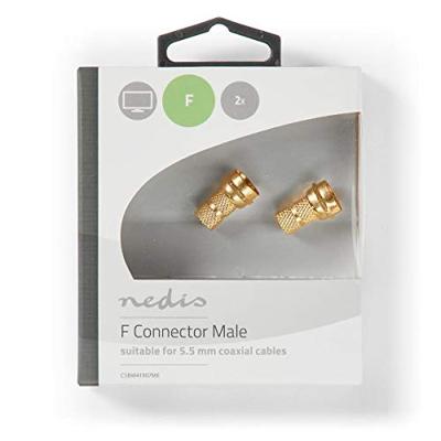 Nedis F-Connector | Male | Twist-On | 5.5 mm | 2 Stuks | 1 stuks - CSBW41907ME CSBW41907ME