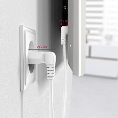 Hama Euro-netsnoer Aan Beide Kanten In Hoek 5 M Wit