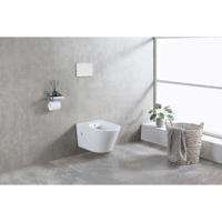 Wiesbaden Vesta Wandcloset Rimless met Bidetkraan - Koud Water - Glans Wit - thumbnail