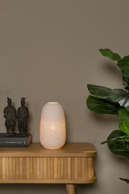 Lucide FLORES - Tafellamp - Ø 14,1 cm - 1xE14 - Wit