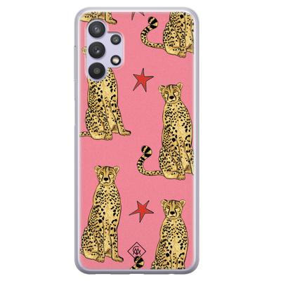 Samsung Galaxy A32 5G siliconen hoesje - The pink leopard