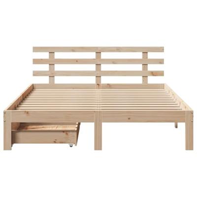 Bedframe met lades massief grenenhout 135x190 cm