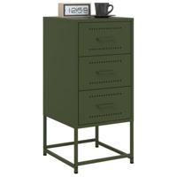 Nachtkastje 36x39x78 cm staal olijfgroen - thumbnail
