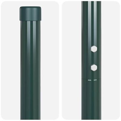 Hekpalen 2 pcs Groen 180 cm Poedergecoat staal Hekpalen 2 pcs Groen 180 cm Poedergecoat staal