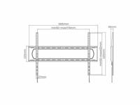 VALUE TV muurbeugel, 35 mm voor afstand tot de muur, vast, <304,8cm/120, <120kg - thumbnail