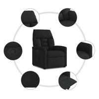 Fauteuil verstelbaar stof zwart - thumbnail