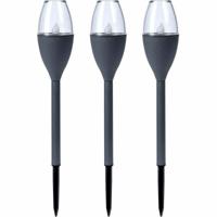 Tuinfakkelset op zonne-energie Progarden Donker grijs 21 x 8 x 31 cm Plastic - thumbnail