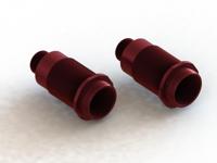 Aluminium Shock Body 16x47mm (red) (2pcs) (AR330509) - thumbnail