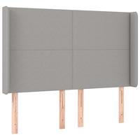 Hoofdbord LED 147x16x118/128 cm stof lichtgrijs - thumbnail