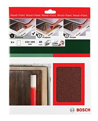Bosch Accessoires Handschuurbladset | Hout | 230X280 | mm | K40 | 4-delig - 2609256C33
