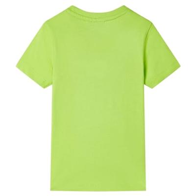 Kindershirt met korte mouwen 128 limoengroen Kindershirt met korte mouwen 128 limoengroen