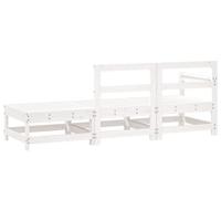 3-delige Loungeset massief grenenhout wit - thumbnail