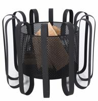 Kester vuurkorf zwart Fire Pit Staal Diameter 55cm Terrasverwarming Sfeerhaard - thumbnail