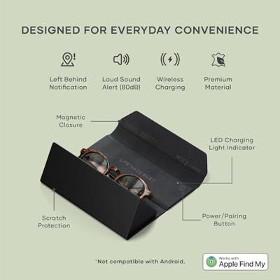 Satechi FindAll vegan-lederen brillenkoker met FindMy - Black Satechi FindAll vegan-lederen brillenkoker met FindMy - Black