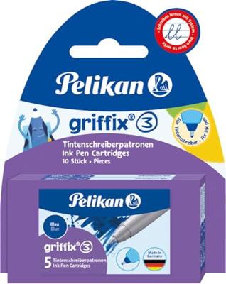 Balpenvulling Griffix blister 2X5stuks blauw