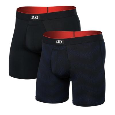 SAXX Boxershorts Multi-Sport Mesh - 2-pack- Full Tilt Chevron / Black-L SAXX Boxershorts Multi-Sport Mesh - 2-pack- Full Tilt Chevron / Black-L