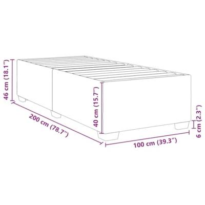 Bedframe zonder matras 100x200 cm stof lichtgrijs