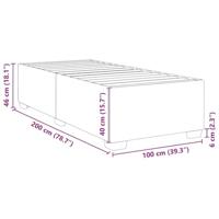 Bedframe zonder matras 100x200 cm stof donkergrijs - thumbnail