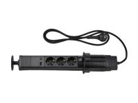 TRONIC Stekkerdoos (Tafelstekkerdoos, Zwart) - thumbnail