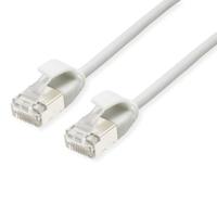 ROLINE F/UTP DataCenter Patchkabel Cat.6A (Class EA), LSOH, extra dun, wit, 0,15 m - thumbnail