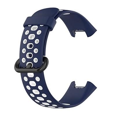 By Qubix - Tweekleurige sportband - Blauw met wit - Compatible met Xiaomi Redmi Watch 2 (Lite) - Compatible Xiaomi bandje