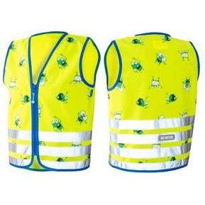 Wowow Reflectievest kids comic veggie maat s geel