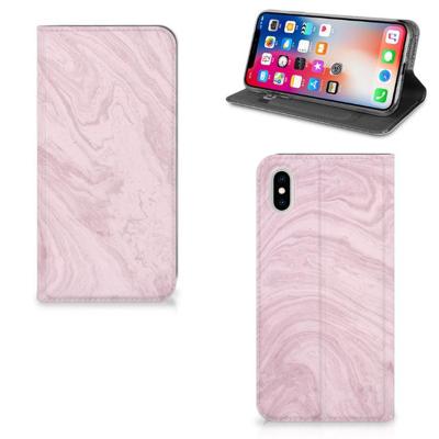 Apple iPhone Xs Max | Standcase | Marble Pink - Origineel Cadeau Vriendin