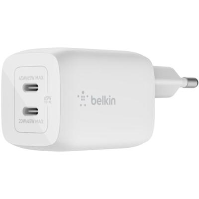Belkin BoostCharge Pro 2-poorts USB-C GaN-wandlader met PPS, 65 W oplader Belkin BoostCharge Pro 2-poorts USB-C GaN-wandlader met PPS, 65 W oplader