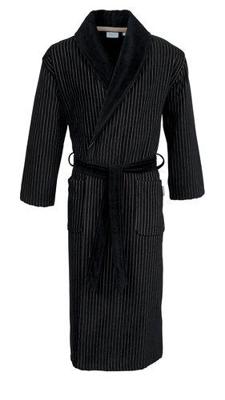 Carl Ross Carl Ross Heren Badjas Sjaalkraag 582200 Deep Black/Khaki 48/50