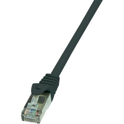 LogiLink CP2083S RJ45 Netwerkkabel, patchkabel CAT 6 F/UTP 7.50 m Zwart Snagless 1 stuk(s)