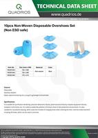 Quadrios 1903EC044 Quadrios cleanroom overschoen 15 x 38 cm 10 stuks Blauw - thumbnail