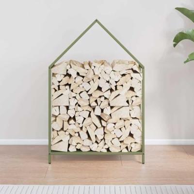 Brandhoutrek 60x25x90 cm koudgewalst staal olijfgroen